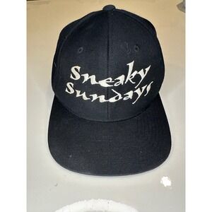 Vintage Lids Baseball Cap Sneaky‎ Sundays Embroidered Black Hat Snapback
